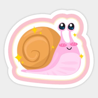 Cute Snail Cartoon Drawing Sticker